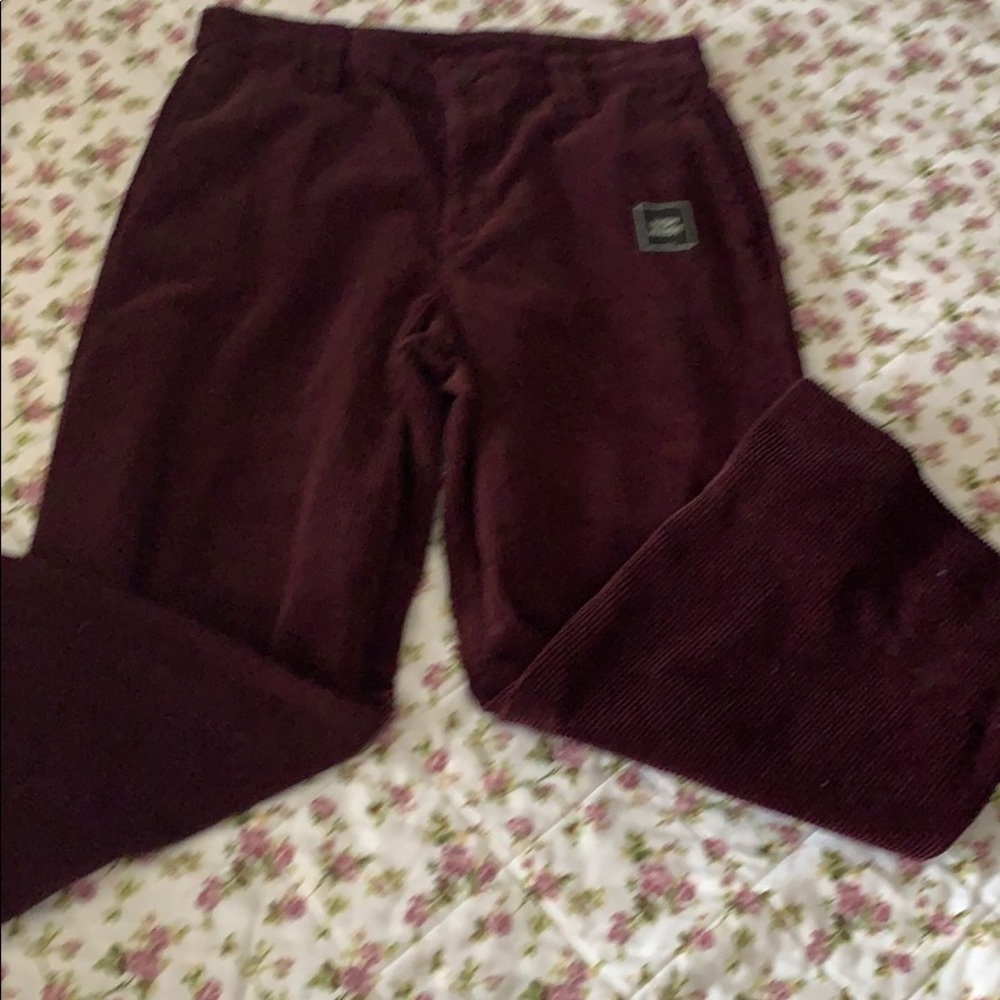 Burgundy corduroy pants